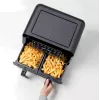 Ariete 4623 Airy Fryer Dual, oro gruzdintuvė su dvigubu krepšeliu, 1700 W, 8 L talpa, 3 gaminimo funkcijos, skaitmeninis LED jutiklinis skydelis, 8 išankstinės programos, laikmatis, 2 krepšeliai, juoda