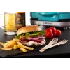 Ariete 205 Hamburger Maker Party Time, mėsainių gaminimo aparatas, 1200 W, dvigubos nelimpančios plokštės, 2 skyriai, lengvai valomas, mėlynas