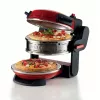 Ariete 927 Pizzeria dviguba picos krosnelė, 2 picos per 4 minutes, 2300 W, 2 ugniai atsparūs akmenys, 2 termostatai, skersmuo 32 cm, 5 kepimo lygiai, 2 nerūdijančio plieno mentelės, raudona