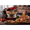 Ariete 927 Pizzeria dviguba picos krosnelė, 2 picos per 4 minutes, 2300 W, 2 ugniai atsparūs akmenys, 2 termostatai, skersmuo 32 cm, 5 kepimo lygiai, 2 nerūdijančio plieno mentelės, raudona