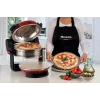 Ariete 927 Pizzeria dviguba picos krosnelė, 2 picos per 4 minutes, 2300 W, 2 ugniai atsparūs akmenys, 2 termostatai, skersmuo 32 cm, 5 kepimo lygiai, 2 nerūdijančio plieno mentelės, raudona