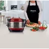 Ariete 927 Pizzeria dviguba picos krosnelė, 2 picos per 4 minutes, 2300 W, 2 ugniai atsparūs akmenys, 2 termostatai, skersmuo 32 cm, 5 kepimo lygiai, 2 nerūdijančio plieno mentelės, raudona