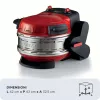 Ariete 927 Pizzeria dviguba picos krosnelė, 2 picos per 4 minutes, 2300 W, 2 ugniai atsparūs akmenys, 2 termostatai, skersmuo 32 cm, 5 kepimo lygiai, 2 nerūdijančio plieno mentelės, raudona