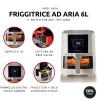Ariete 4626 Airy Fryer 6L, oro gruzdintuvė, 1300 W, 6 L talpa, 2,5 kg kepimo talpa, 8 išankstinių programų, temperatūra iki 200°, permatomas krepšelis kepimo kontrolei, juoda