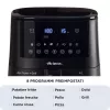 Ariete 4633, Karšto oro gruzdintuvė 4L, 1400W, Talpa 4L, 9 programų, Shake ir Grill funkcijos, Temperatūra iki 200°C, Juoda