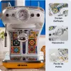Ariete 1389 Positano kavos aparatas, 850W, 0,9L talpa, 1 ar 2 puodelių filtras, lašėjimo padėklas, pieno putotojas