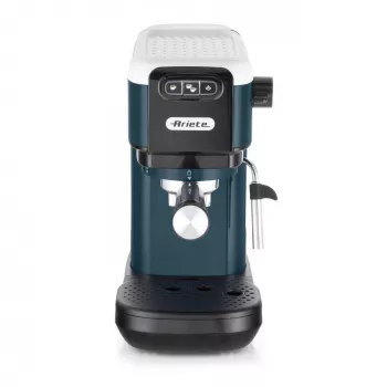 Ariete 1399 Espresso kavos aparatas, maltai kavai ir ESE kapsulėms, 1300 W, 1,1 L talpa, 15 barų slėgis, 1, 2 puodelių ir ESE kapsulės filtras, Cappuccino, Baltas