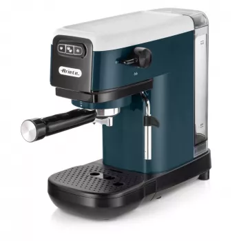 Ariete 1399 Espresso kavos aparatas, maltai kavai ir ESE kapsulėms, 1300 W, 1,1 L talpa, 15 barų slėgis, 1, 2 puodelių ir ESE kapsulės filtras, Cappuccino, Baltas