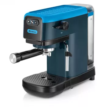 Ariete 1399 Espresso kavos aparatas, maltai kavai ir ESE kapsulėms, 1300 W, 1,1 L talpa, 15 barų slėgis, 1, 2 puodelių ir ESE kapsulių filtras, Cappuccino, Mėlyna