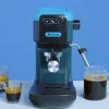 Ariete 1399 Espresso kavos aparatas, maltai kavai ir ESE kapsulėms, 1300 W, 1,1 L talpa, 15 barų slėgis, 1, 2 puodelių ir ESE kapsulių filtras, Cappuccino, Mėlyna