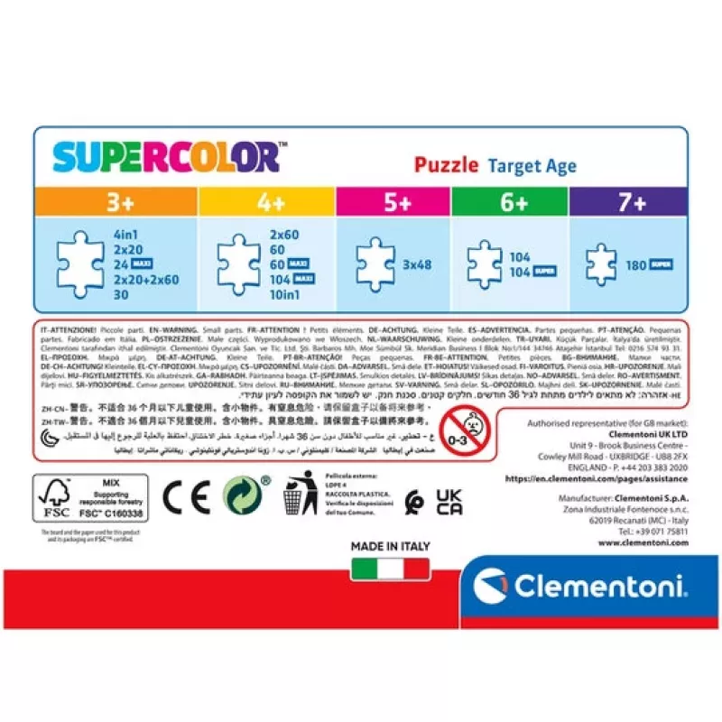 Clementoni Supercolor Disney Princess dėlionė 30 dalių animaciniai filmai