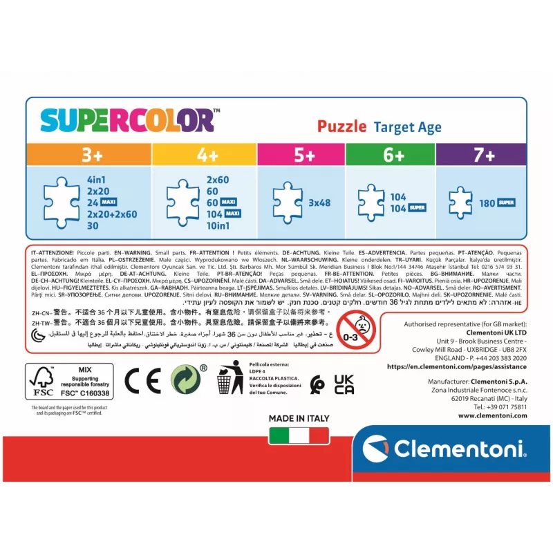 Clementoni Supercolor 26048B dėlionė 60 dalių Komiksai