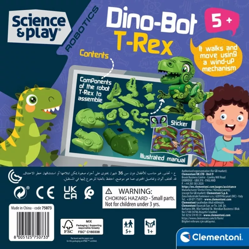 Clementoni Science & Play Dino Bot T-Rex Junior – Robotinis dinozauras