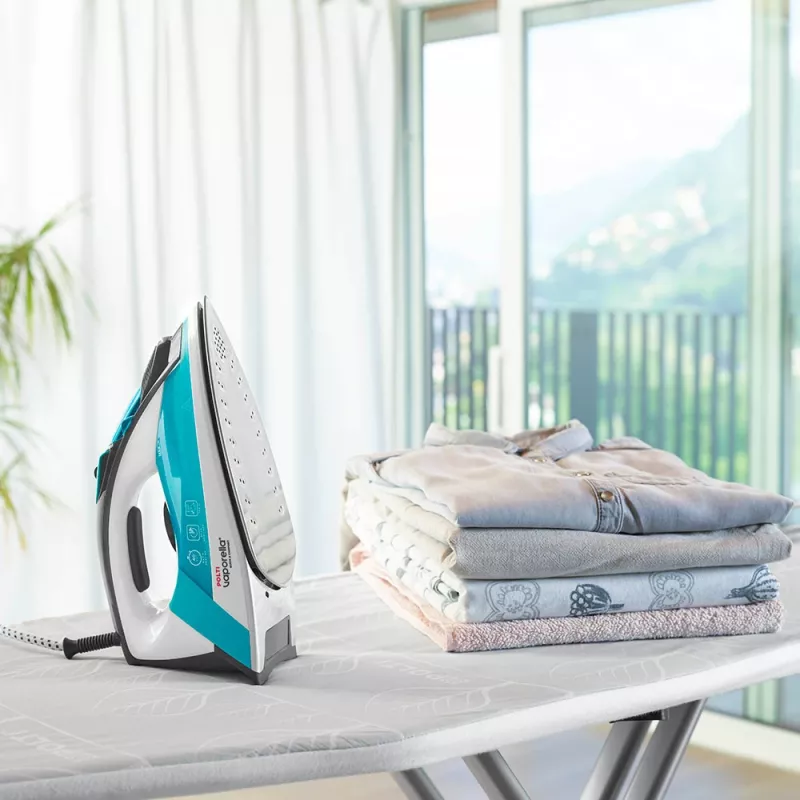 Polti Vaporella Quick & Comfort QC120 lygintuvas su garu Nerūdijančio plieno padas 2200 W Juoda, Turkio, Balta