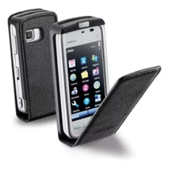 Cellularline FLAP ESSENTIAL dėklas Samsung Galaxy S2 I9100, juodas