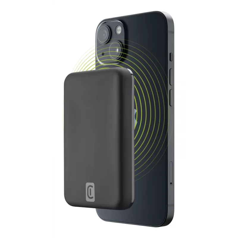Cellularline MAG 5000 belaidis powerbank su MagSafe 5000 mAh juodas