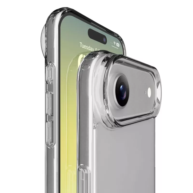 Cellularline Clear Protect kietas dėklas su guminiais kraštais iPhone Air