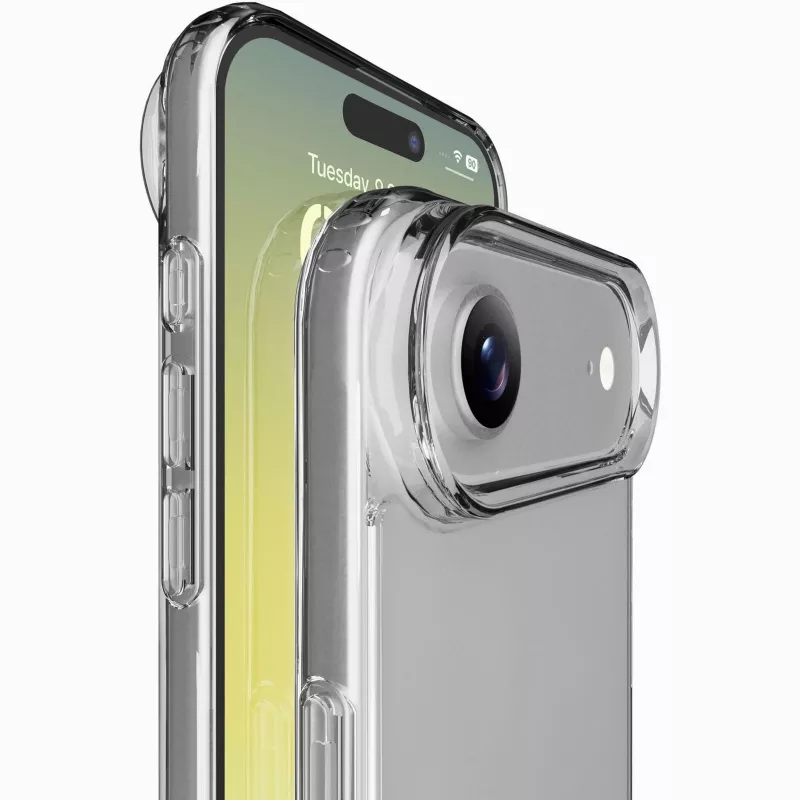 Cellularline Clear Protect kietas dėklas su guminiais kraštais iPhone Air