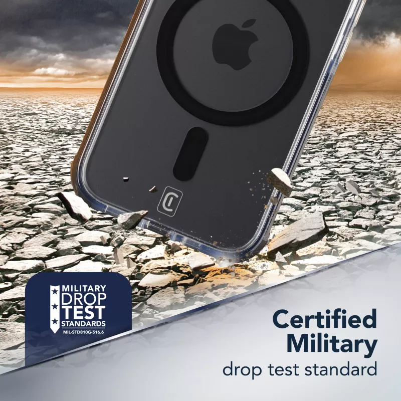 Cellularline Clear Protect kietas dėklas su guminiais kraštais iPhone Air