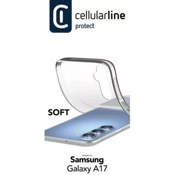 Cellularline Soft - Samsung Galaxy A17 minkštas guminis dėklas, skaidrus