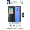Cellularline Book Agenda dėklas Galaxy S26 Ultra knyginis su dirbtinės odos apdaila, magnetiniu užsegimu, RFID apsauga ir stovo funkcija