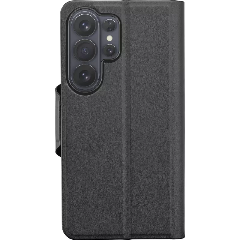 Cellularline Book Agenda dėklas Galaxy S26 Ultra knyginis su dirbtinės odos apdaila, magnetiniu užsegimu, RFID apsauga ir stovo funkcija
