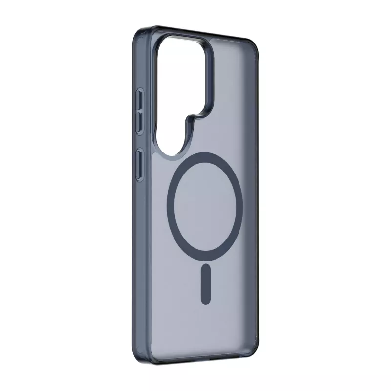 Cellularline FROSTY MAG - permatomas dėklas su matiniu paviršiumi ir spalvotais kraštais, skirtas Galaxy S26 Ultra, suderinamas su Qi2 ekosistema ir magnetiniais priedais