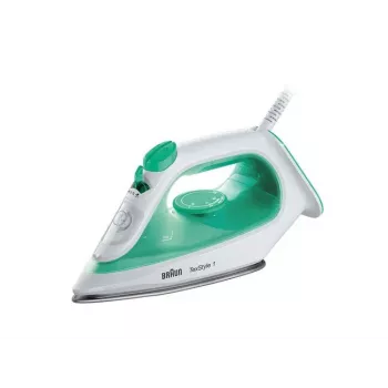 Braun TexStyle 1 SI 1040 GR garinis lygintuvas, keraminis padas, 2000 W, žalia, balta