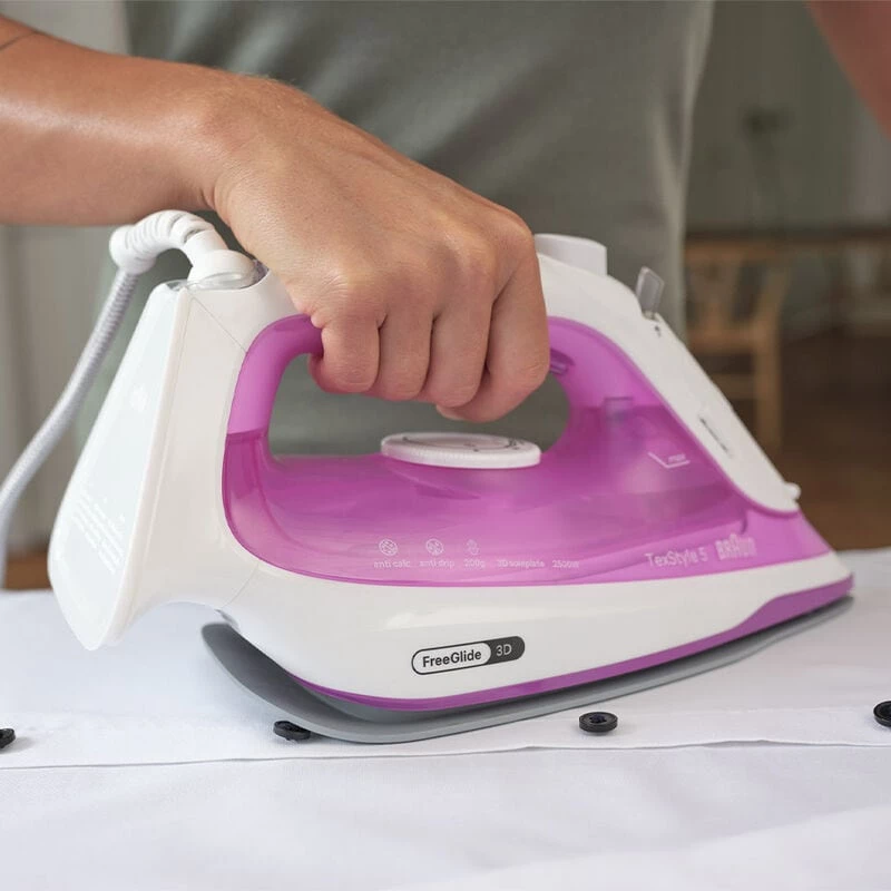 Braun TexStyle 5 SI 5225 Garinis lygintuvas 2500 W Rožinis, Baltas