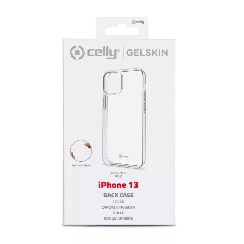 Celly GELSKIN Apple iPhone 13 dėklas, skaidrus, 15,5 cm (6,1 inch)