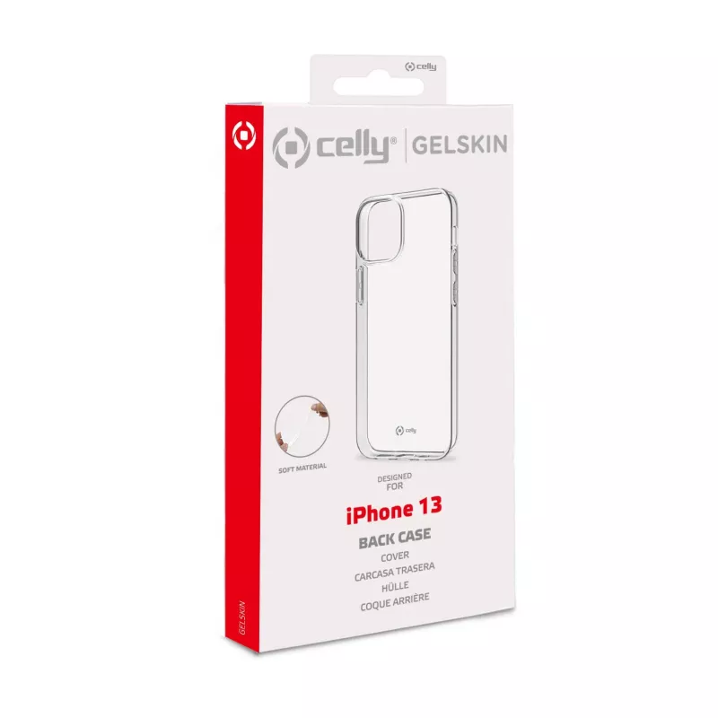 Celly GELSKIN Apple iPhone 13 dėklas, skaidrus, 15,5 cm (6,1 inch)