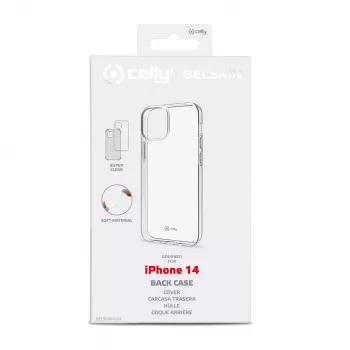 Celly Gelskin dėklas iPhone 14 15,5 cm (6,1 colio) Skaidrus