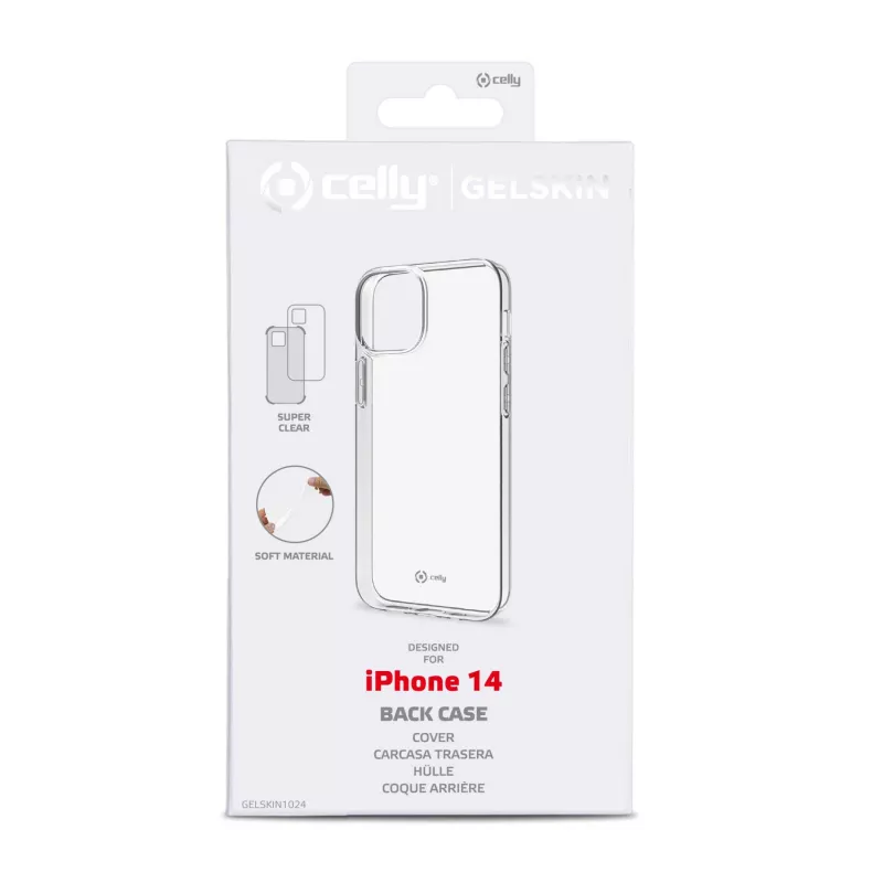 Celly Gelskin dėklas iPhone 14 15,5 cm (6,1 colio) Skaidrus