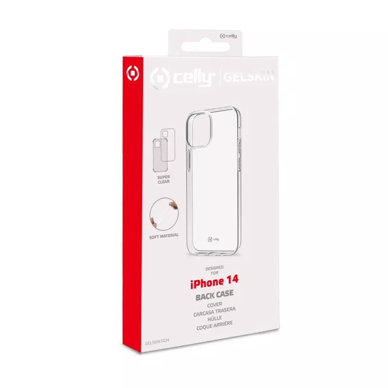 Celly Gelskin dėklas iPhone 14 15,5 cm (6,1 colio) Skaidrus