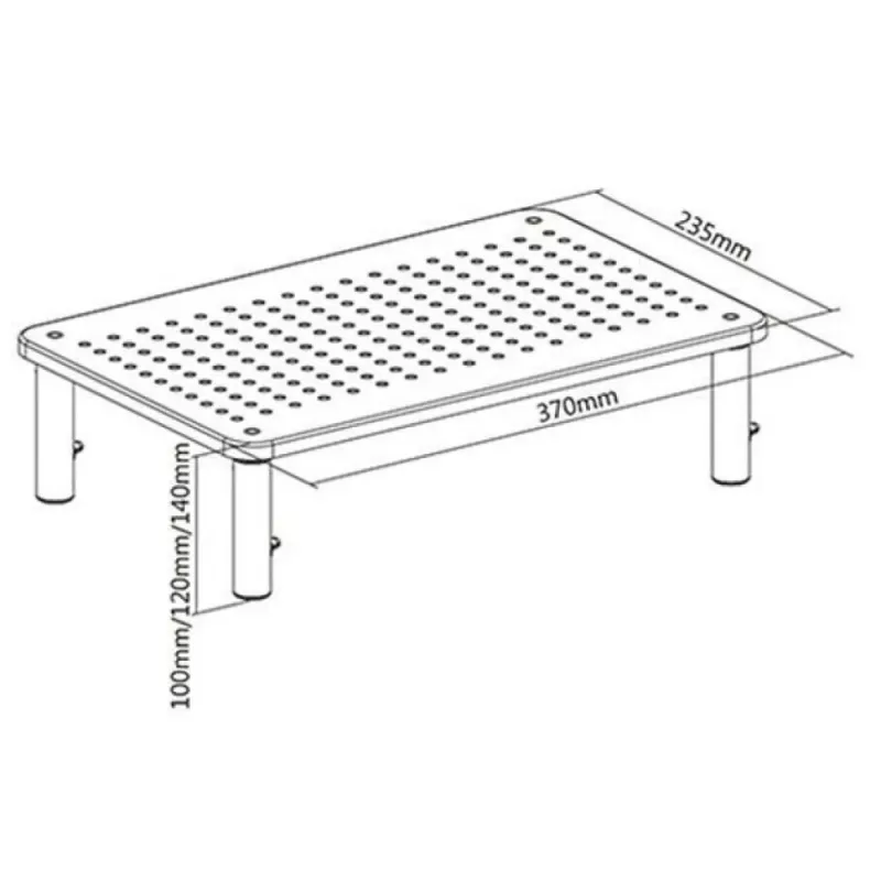 Techly monitorų / nešiojamųjų kompiuterių stovas juodas, laisvai pastatomas, 20 kg, aukščio reguliavimas