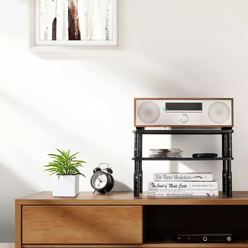 Techly monitorų / nešiojamųjų kompiuterių stovas juodas, laisvai pastatomas, 20 kg, aukščio reguliavimas