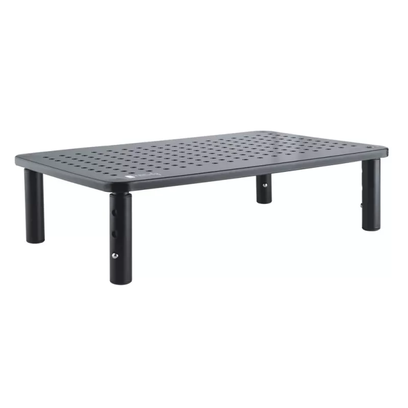 Techly monitorų / nešiojamųjų kompiuterių stovas juodas, laisvai pastatomas, 20 kg, aukščio reguliavimas
