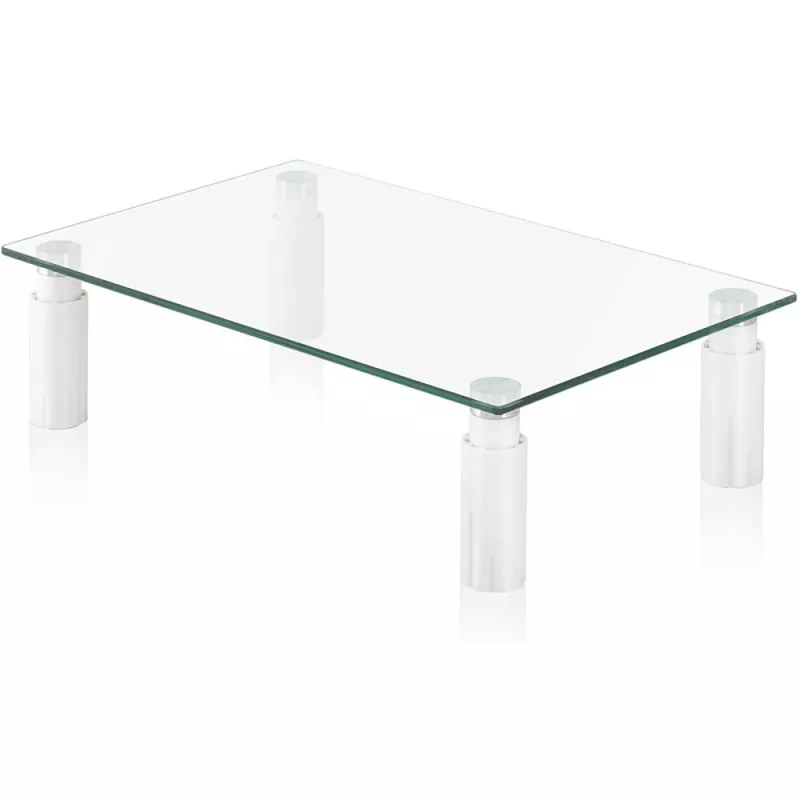 Techly stiklinis stovas monitoriui / nešiojamam kompiuteriui, laisvai pastatomas, 20 kg, 33 cm (13 inch), 81,3 cm (32 inch), aukščio reguliavimas, permatomas