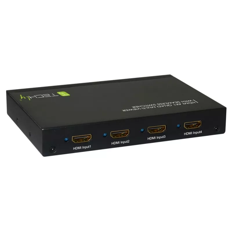 Techly HDMI 4x1 Multiviewer su perjungikliu