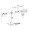 Techly ICA-LCD 2524 monitorio laikiklis / stovas 81,3 cm (32 inch) stalas Juodas