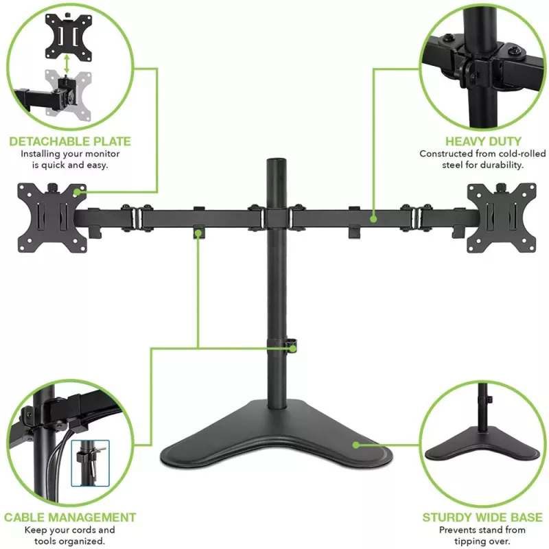 Techly ICA-LCD 2524 monitorio laikiklis / stovas 81,3 cm (32 inch) stalas Juodas