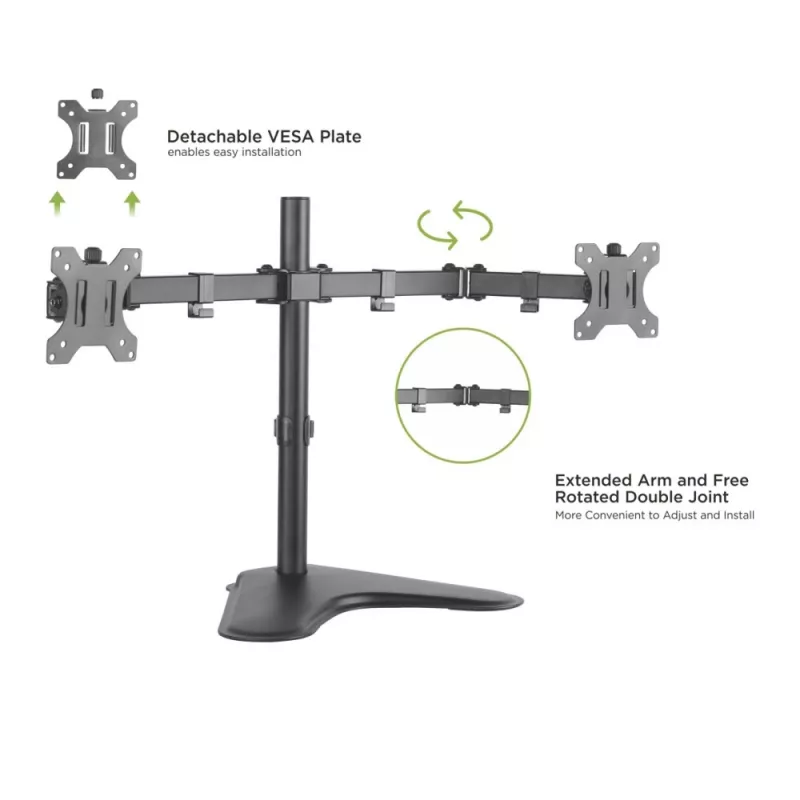 Techly ICA-LCD 2524 monitorio laikiklis / stovas 81,3 cm (32 inch) stalas Juodas