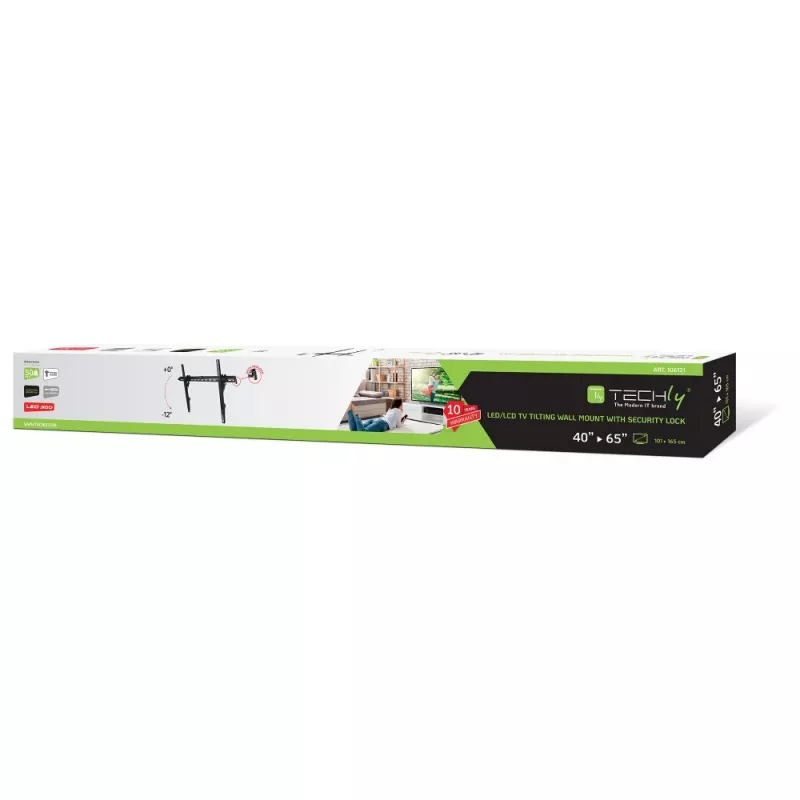 Techly ICA-PLB-133LTY 165,1 cm (65 inch) juoda pakreipiama sieninė laikiklio sistema