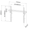 Techly ICA-PLB-133LTY 165,1 cm (65 inch) juoda pakreipiama sieninė laikiklio sistema
