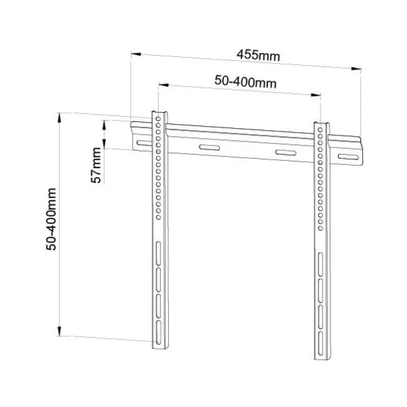Techly ICA-PLB-114M juoda laikiklis sieninis 139.7 cm (55 col.)