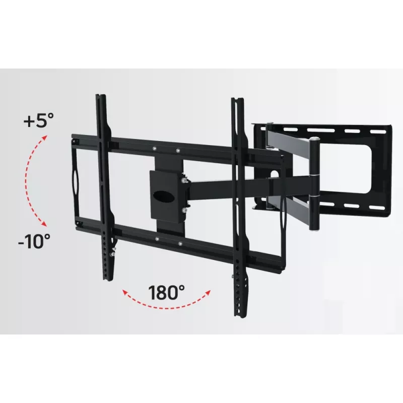 Techly plonas sieninis laikiklis 32-70 colių LCD LED televizoriams juodas, 81,3 cm (32 inch), 177,8 cm (70 inch), 45 kg, 600 x 400 mm, -10 - 5°