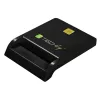Techly Compact Smart Card Reader/Writer USB-C™ Baltas, USB 2.0, 1.5 m, Juodas, 102 g