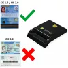 Techly Compact Smart Card Reader/Writer USB-C™ Baltas, USB 2.0, 1.5 m, Juodas, 102 g