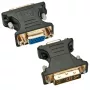 Techly DVI vyriška / VGA moteriška analoginė vaizdo adapteris juodas, DVI-A, VGA