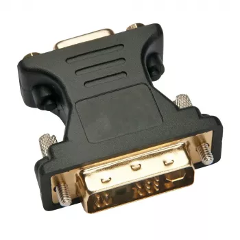 Techly DVI vyriška / VGA moteriška analoginė vaizdo adapteris juodas, DVI-A, VGA